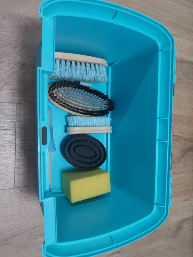 Illustration de Boîte de pansage avec matériel 