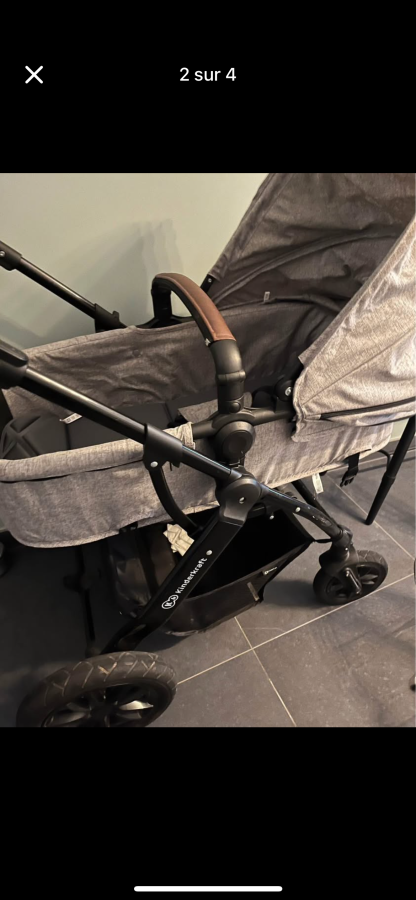 Illustration de Poussette 3 en 1 kinderkraft + accessoires 