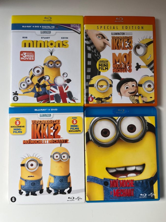 Illustration de DVD LES MINIONS le lot de 4 
