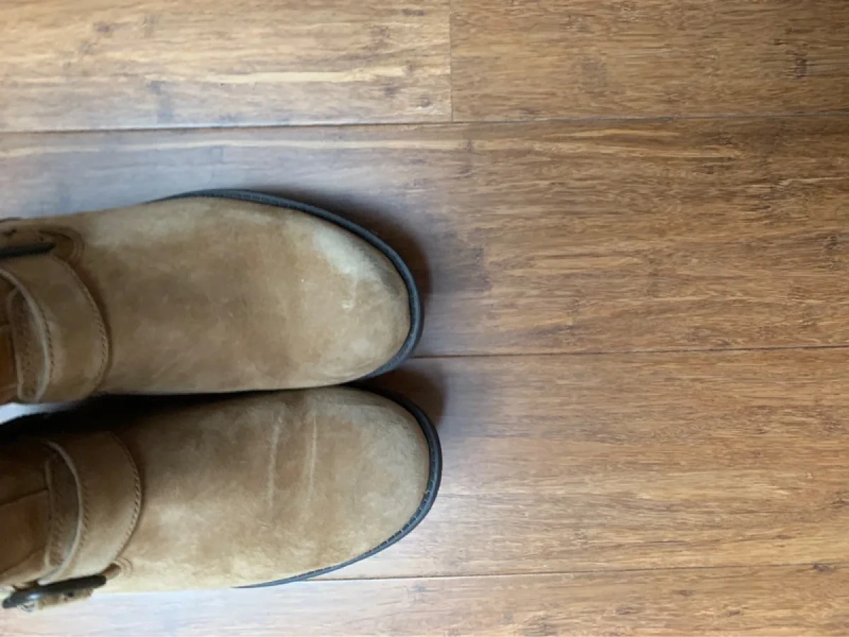 Illustration de Ugg beige avec tirette  