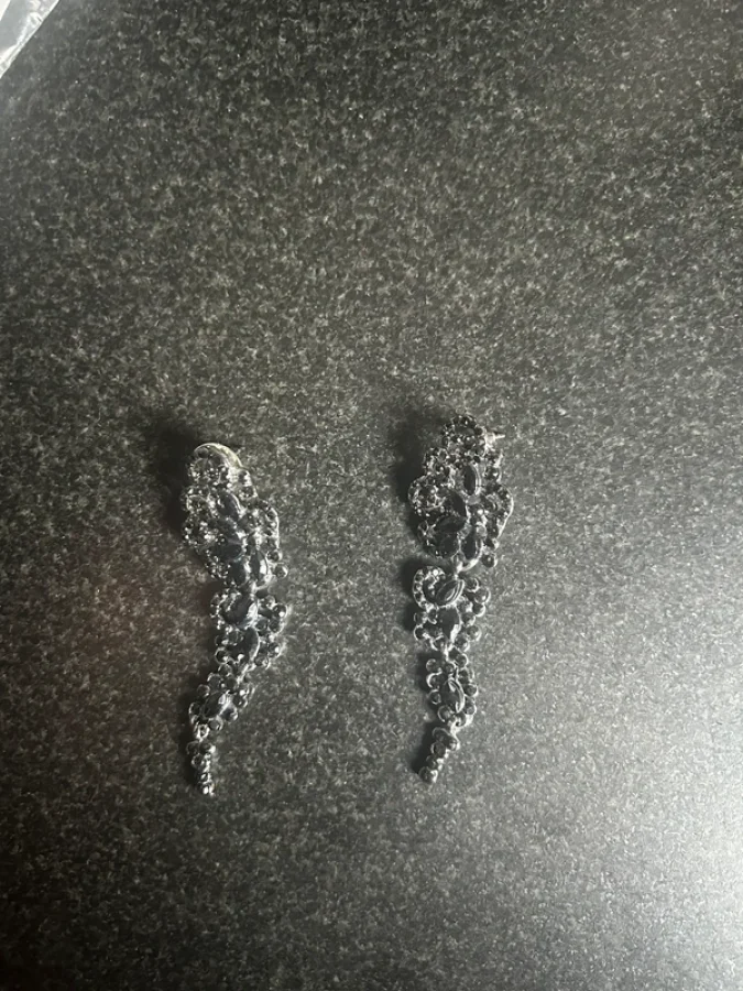 Illustration de Boucles d’oreilles noires 